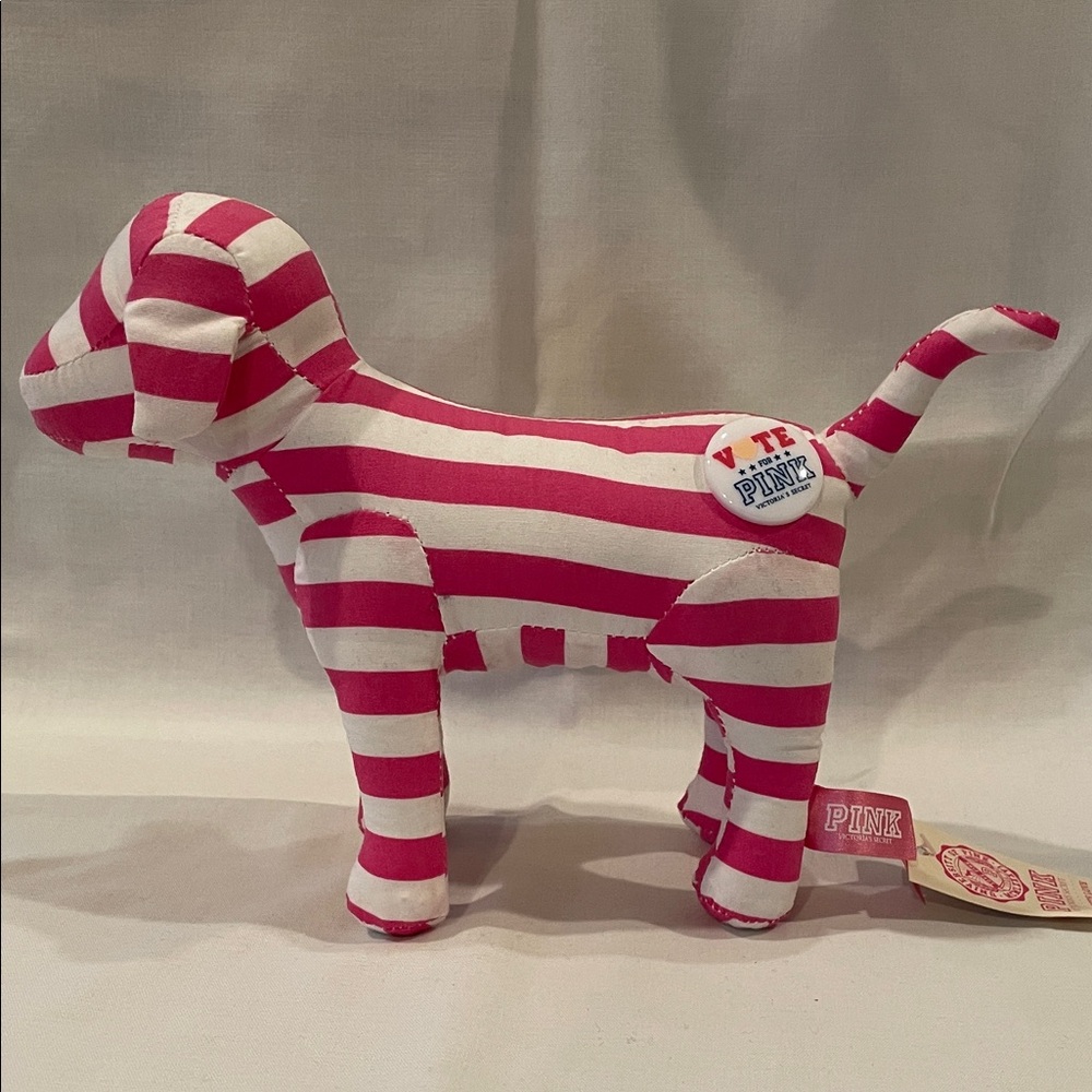 PINK Victoria's Secret Striped Plush Dog